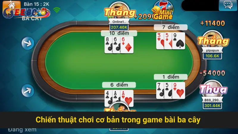Game Bài Ba Cây EE88 - Hướng Dẫn Chiến Thuật Thắng Nhanh 3 Chiến thuật chơi cơ bản trong game bài ba cây
